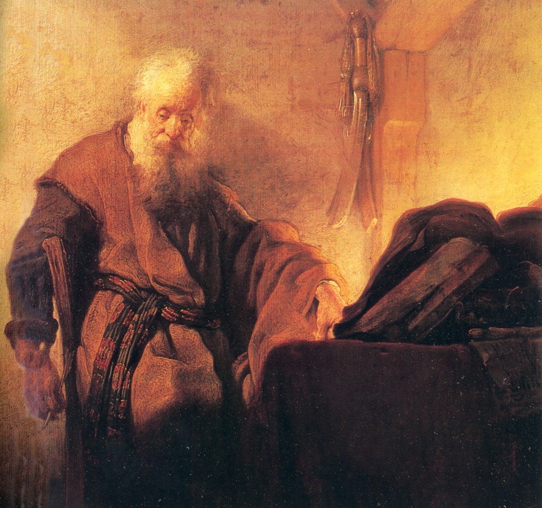 «Апостол Павел за письменным столом». Рембрандт, 1629-30.